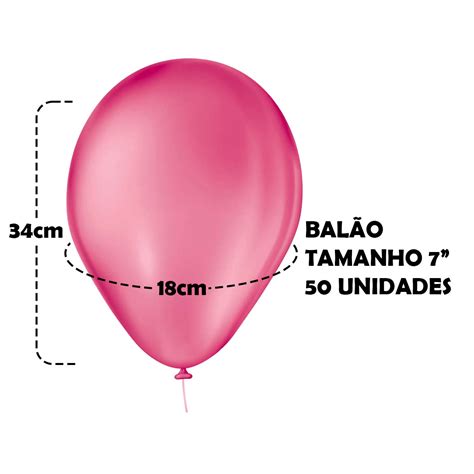 Bal O Cor New Pink Rosa Tamanho Pacote Un S O Roque