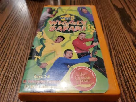 THE WIGGLES - Wiggly Safari ~ 2002 VHS Tape ~ Steve Irwin ~ orange ...