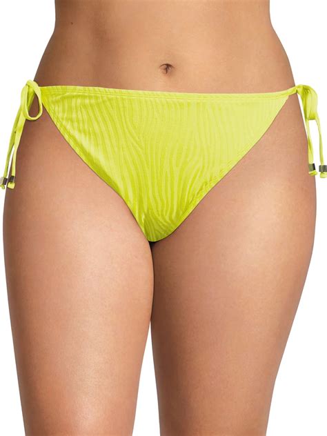 Time And Tru Women S Plus Size Cheeky Side Tie Bikini Bottoms Walmart