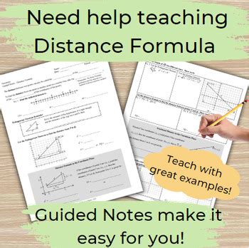 Geometry Worksheet - Distance Formula by Word of Math | TPT