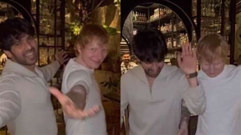 Ed Sheeran Strikes Shah Rukh Khans Pose With Singer Armaan Malik As