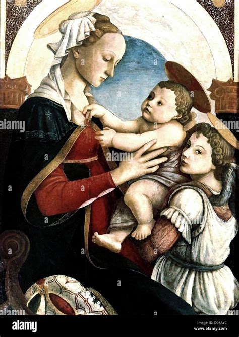 Il Vierge L Enfant Avec Un Ange Est Un Tableau Du Peintre De La