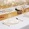 Amazon Wdf Pieces Gold Plastic Plates Ivory With Gold Rim