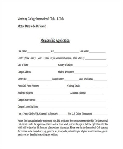 Club Application 15 Examples Format How To Fill Pdf