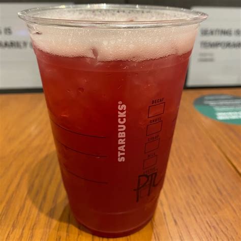 Starbucks Outram Singapore Iced Shaken Hibiscus Tea With Pomegranate