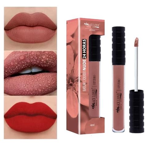 Batom L Quido Matte E Nude Horas Max Love Escolha O Seu Shopee Brasil