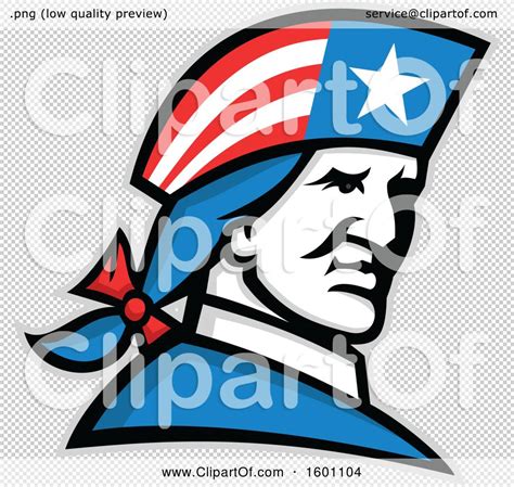 Clipart Of A Minuteman American Patriot Soldier Royalty Free Vector