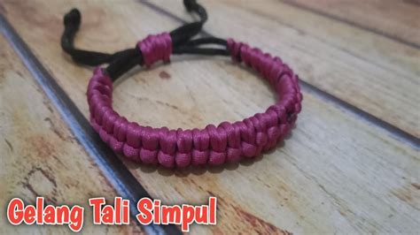 Tutorial Membuat DIY Gelang Tali Satin Merah II Gelang Tali Simpul