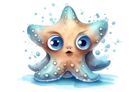 Super Cute Baby Starfish With Full Body View Massive Blue Eyes And Big