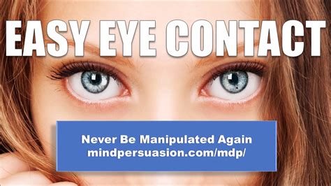 Easy Eye Contact Hypnosis Generate Eye Contact On Autopilot Youtube