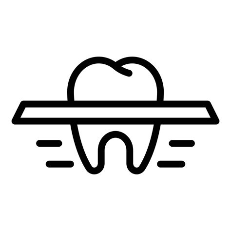 Tooth Root Icon Outline Style Vector Art At Vecteezy