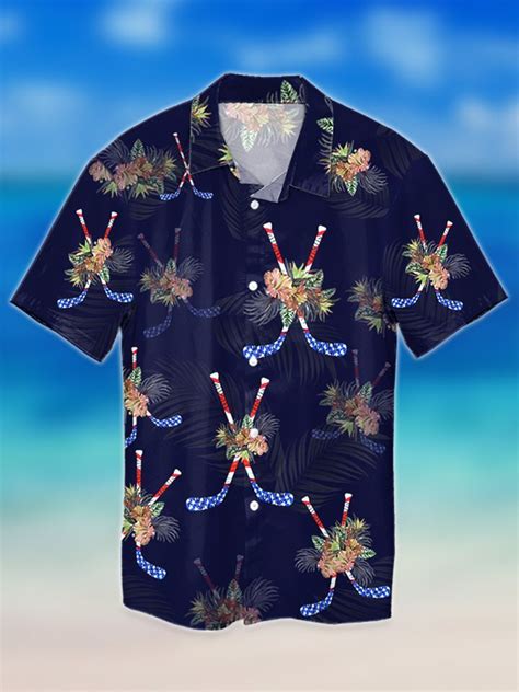 Hockey tropical hawaiian shirt