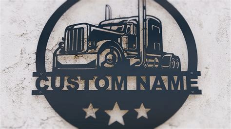 Personalized Truck Metal Wall Art Custom Truck Metal Sign Etsy