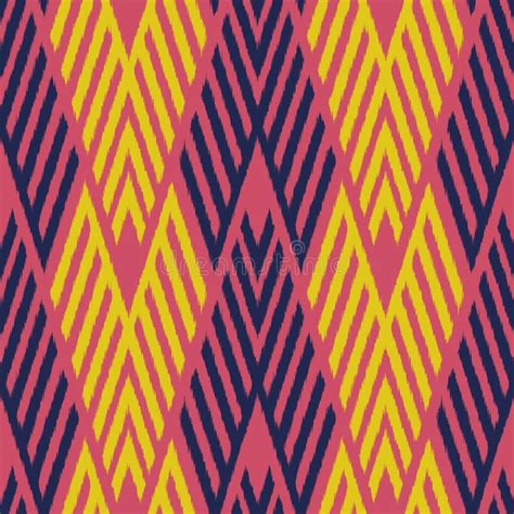 Ikat Seamless Pattern Design For Fabric Stock Illustration