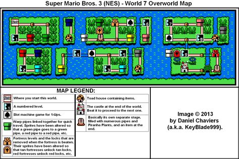 Super Mario Bros 3 World 7 Overworld Map Map For Nes By Keyblade999