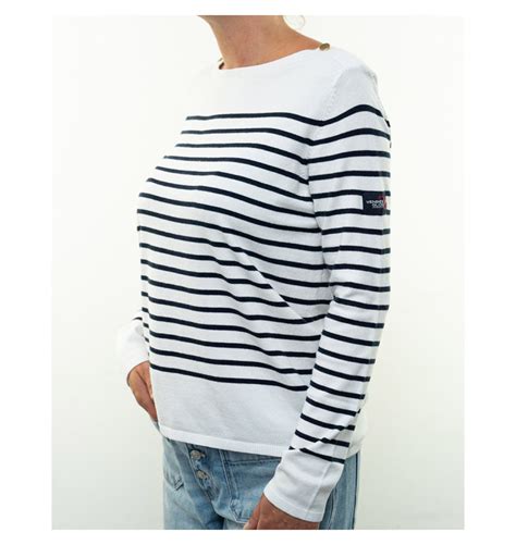 Pull Sollange Blanc Marine Vend E Globe