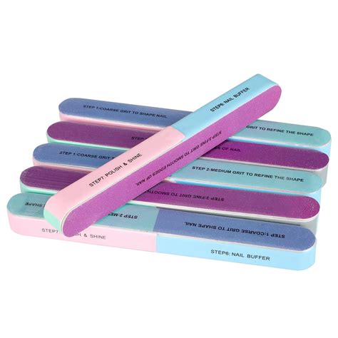 6pcs 7 Way Nail File And Buffer Block Nail Buffering Files 7 Steps