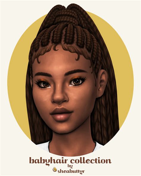 Babyhair Collection Sheabuttyr On Patreon Sims Afro Hair Sims