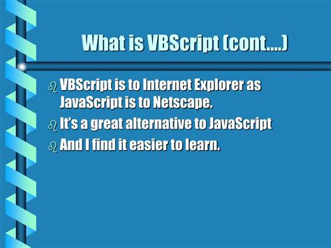 Ppt Visual Basic Scripting Powerpoint Presentation Free Download