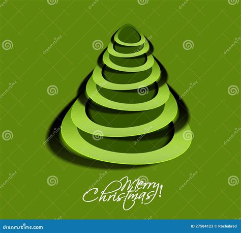 Merry Christmas Tree Design Stock Illustration - Illustration of ...