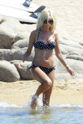 Victoria Silvstedt Bikini Candids Beach In Sardinia Celebmafia