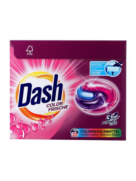 Dash Капсулы для стирки цветного белья 3 Fach Formel Color Frische Caps ...