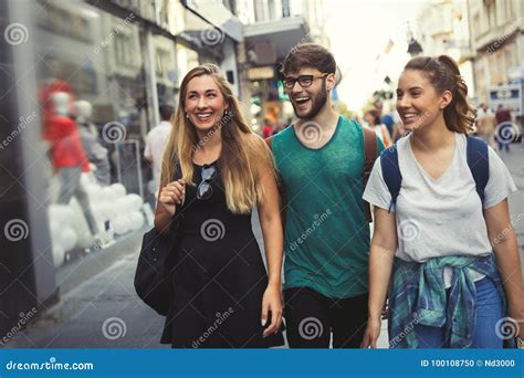 Happy Young People Having Fun Outdoors Stock Photo - Image of glasses ...