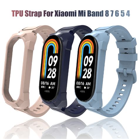 Pc Case Tpu Strap For Xiaomi Mi Band In Silicone Watchband