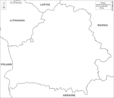 Bielorrusia Mapa Gratuito Mapa Mudo Gratuito Mapa En Blanco Gratuito