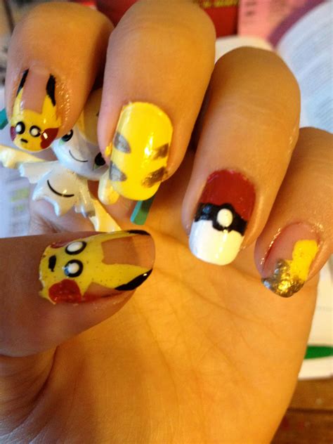 Pikachu Pokeball Nails by LupenRules on DeviantArt