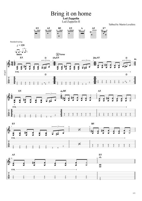 Bring It on Home Tab & Chords - Led Zeppelin | PaidTabs.com