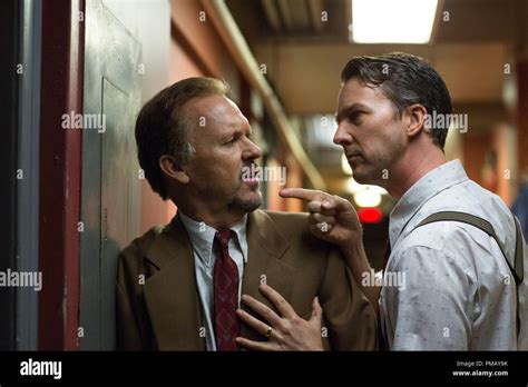 Michael Keaton As Riggan And Edward Norton As Mike In Birdman Stock