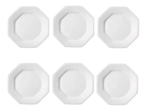 Kit De Platos Planos Blancos Schmidt Porcelain Prism Piezas