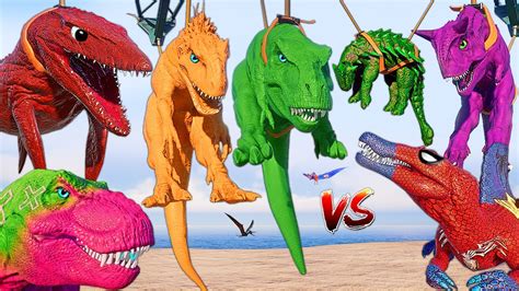 Spider Man Huge Spinosaurus Vs Superhero Dinosaurs T Rex Mosasaurus