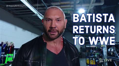 Batista Makes Shocking Return To Wwe Raw Youtube