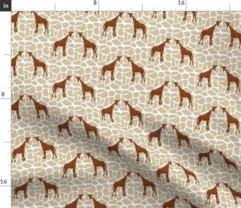 Giraffe Animal Print Fabric Giraffe on Giraffe by - Etsy