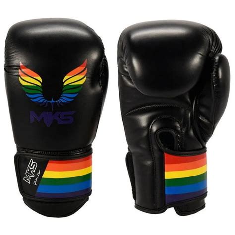 Luva De Boxe Muay Thai MKS Energy Pride Line Preta Bolsa 100