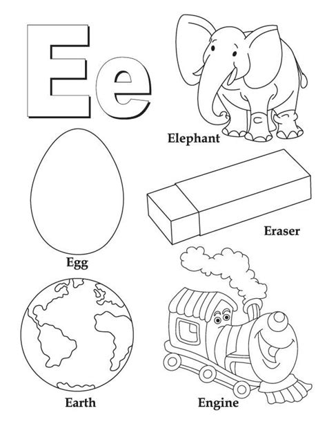 Alphabet Letter E Coloring Pages Coloring Pages