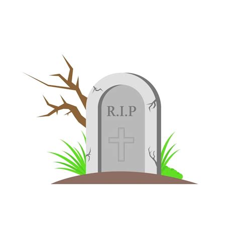 Premium Vector Gravestone Rip Grave Old Tombstone Vector Illustration