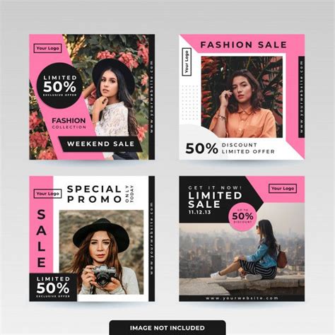 premium vector social media post template design pack social media