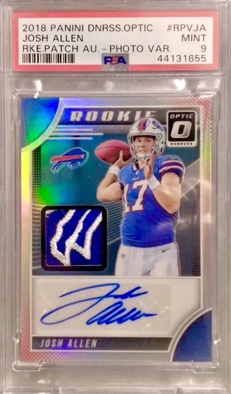 Josh Allen Autographed Signed 15 PSA Rpa 2018 Optic Rookie Patch Auto