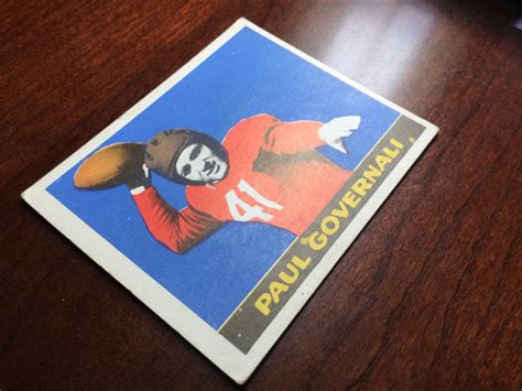 1948 LEAF 30 PAUL GOVERNALI FOOTBALL CARD Nice Colors No Creases VG