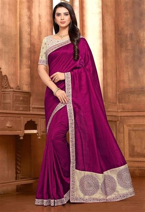 Magenta Art Silk Saree Productmagenta Art Silk Saree