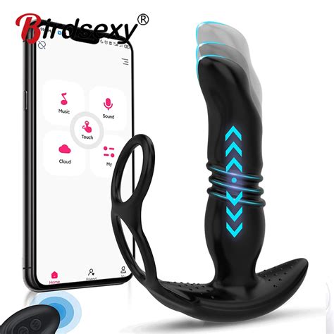 Telescopic Anal Vibrator Sex Toys For Men App Remote Prostate Massager