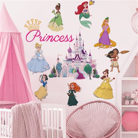 Tanlaby Stickers Muraux Princesses Autocollants Muraux Ch Teau Amovible