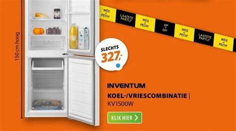 Inventum Koel Vriescombinatie Kv1500w Aanbieding Bij Expert