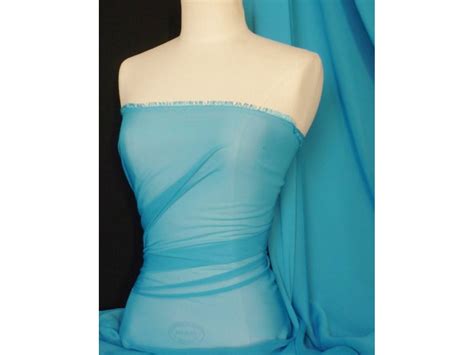 Turquoise Soft Touch Sheer Chiffon Fabric