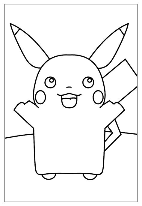 Desenhos Do Pikachu Para Colorir E Pintar