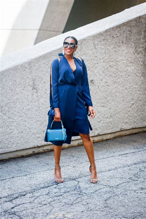 The Perfect Navy Cocktail Dress For New York Fashion Week