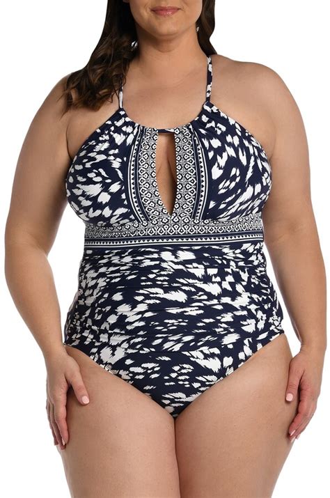 La Blanca Plus Size Tides Keyhole One Piece Swimsuit ShopStyle